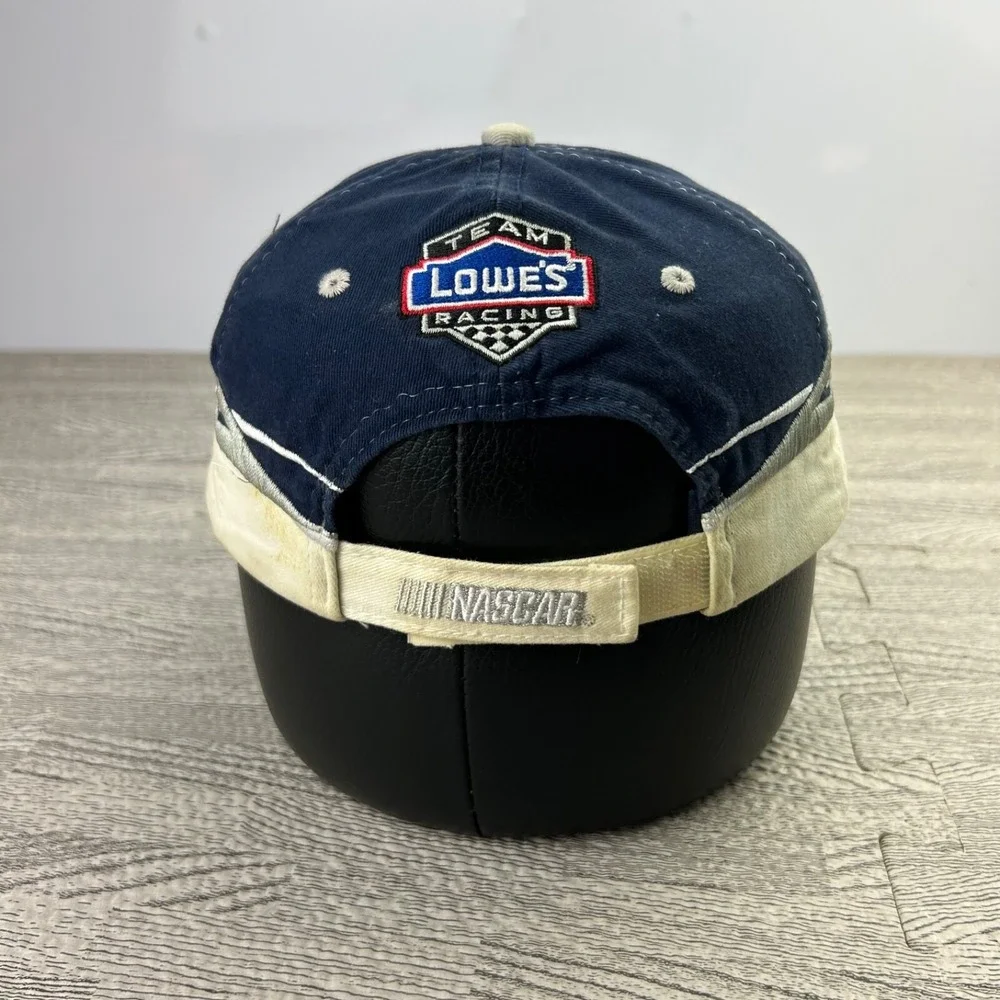 Vintage Jimmie Johnson Nascar Hat Cap Strap Back Adjustable Blue Racing 48 Adult